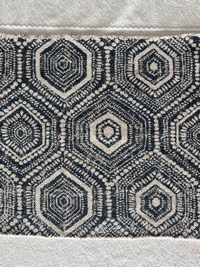 Rachel Zoe Dinner Table Placemats in Navy and Cream - Set of 8